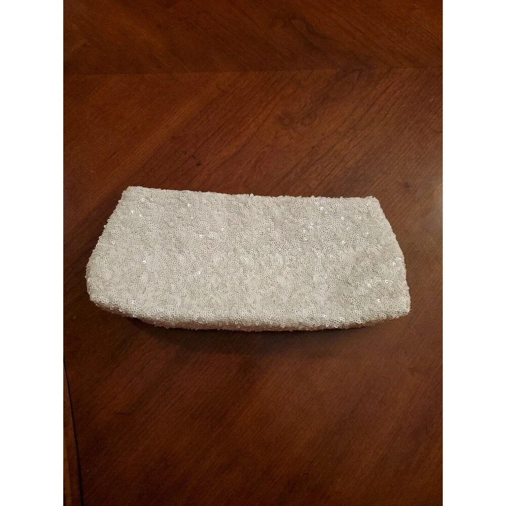 Victoria's Secret Limited Edition White Sequin Toilet Bag/Purse